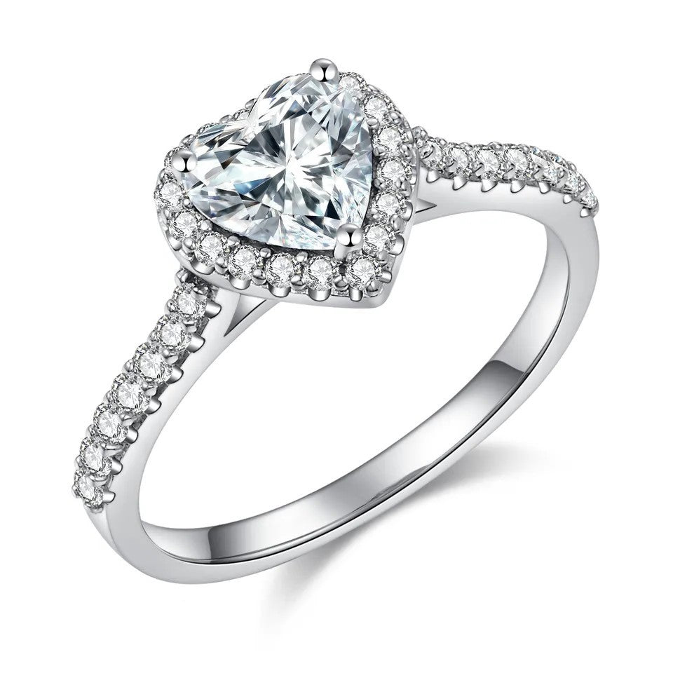 Halo heart engagement on sale rings