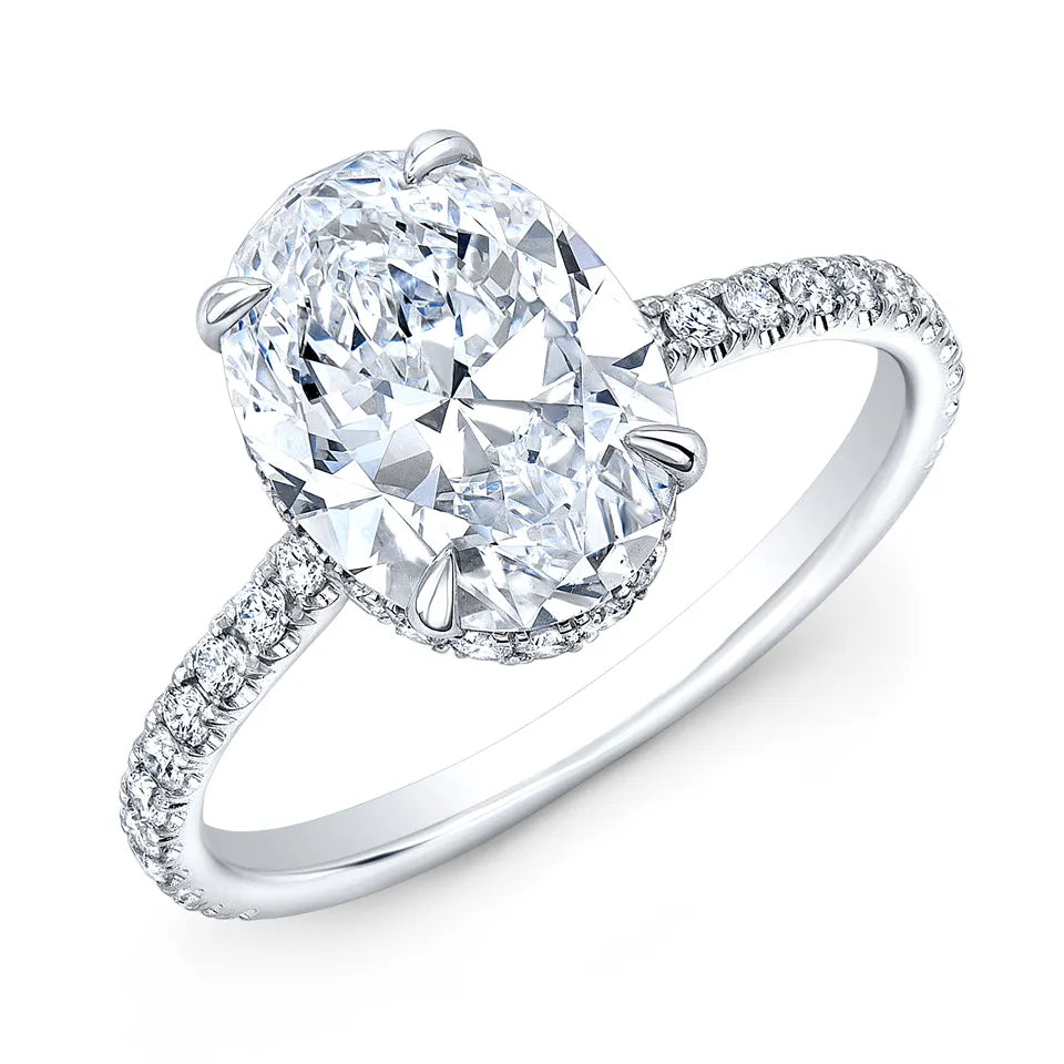 2 carat deals oval moissanite ring