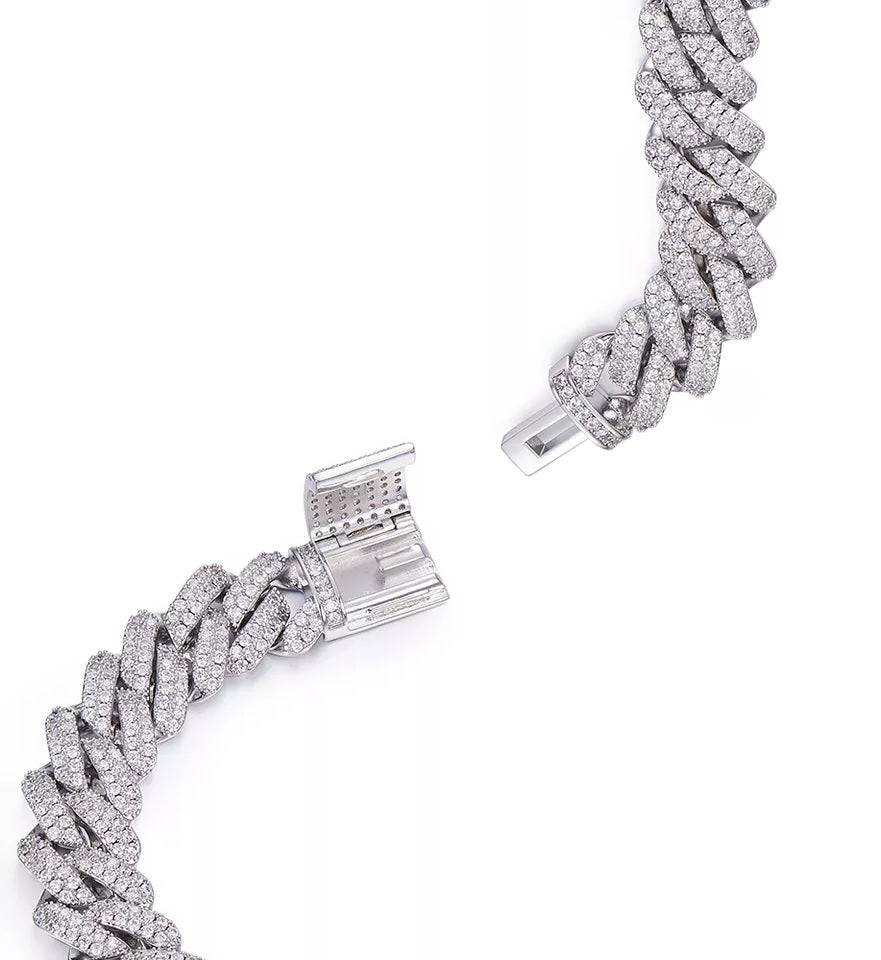 Moissanite cuban online link bracelet